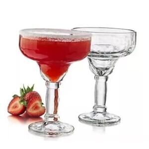 New Barware Yucatan Margarita‎ Glasses, 13.5 oz. Heavy Ice Style Glass Set Of 2
